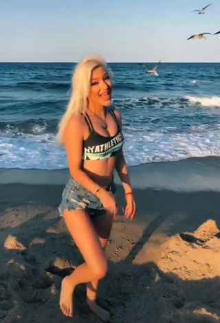 Irresistible Barbara Milenkovic in Crop Top at the Beach