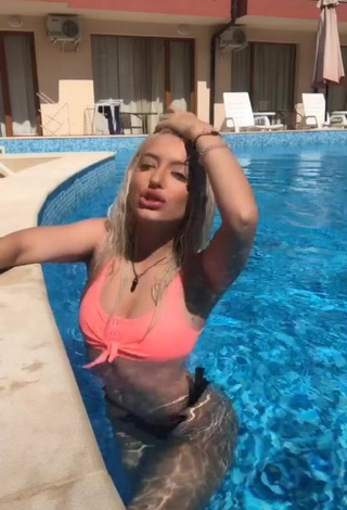 3. Sweetie Barbara Milenkovic in Pink Bikini Top at the Pool