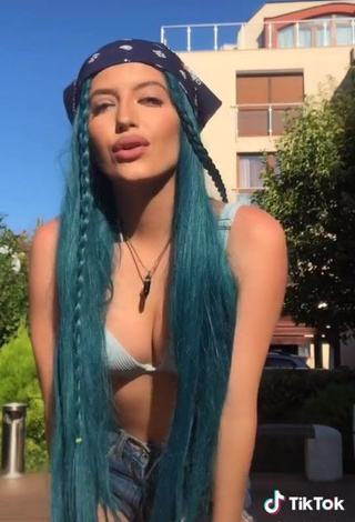 3. Irresistible Barbara Milenkovic in Blue Bikini Top