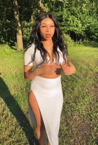 1. Sweetie BbygShai in White Crop Top