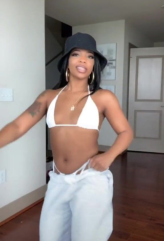 Irresistible De'arra Taylor in White Bikini